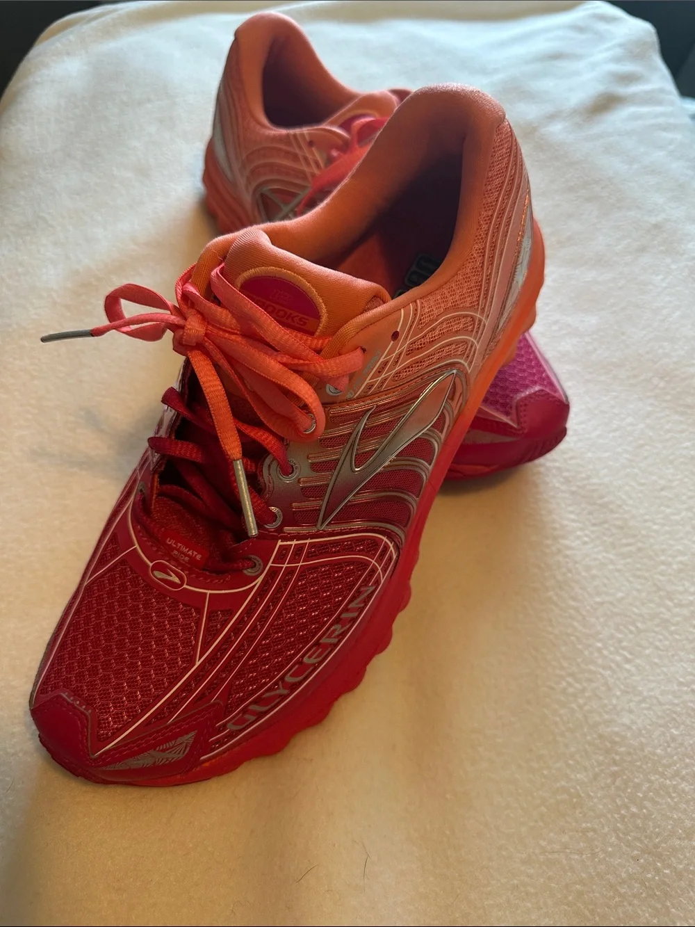 Brooks Women’s Athletic Shoes - Red and Orange Gradient
